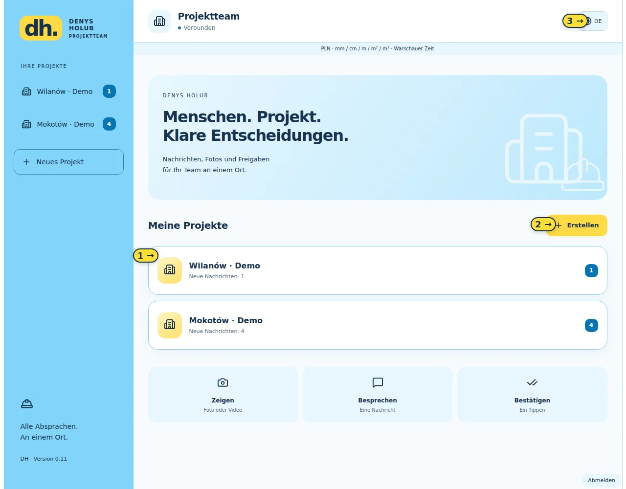 04 / Projekte und neue Nachrichten